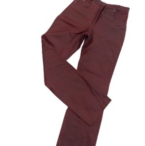Vintage Dead Stock High Waist Shauna Stein Burgundy Red 100% Leather Pants